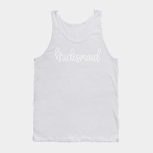 Bridesmaid White on Purple - Monoline Bridal Party Tank Top